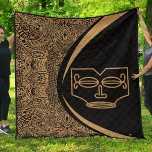 Marquesas Islands Flag Polynesian Premium Quilt  Circle Style  02 J2  Quilt